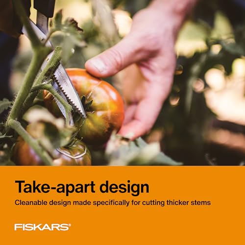 Fiskars 6-Piece Vegetable Backyard Device Set: Contains Vegetable Shears, Seed Sower, Trowel, Cultivator, Weeder, and L/XL Backyard Gloves for Indoor and Outside Gardening