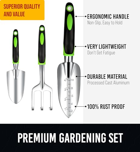 GROWIT Premium Gardening Software Set - 22-Piece Sturdy and Ergonomic Items for Girls, Mothers, and Males