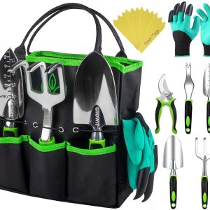 GROWIT Premium Gardening Software Set – 22-Piece Sturdy and Ergonomic Items for Girls, Mothers, and Males